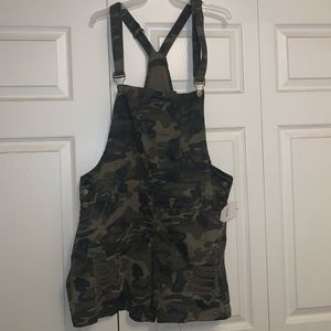 Olive Camo Short Overall